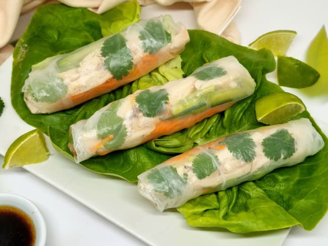 Rouleaux de printemps légumes et poulet