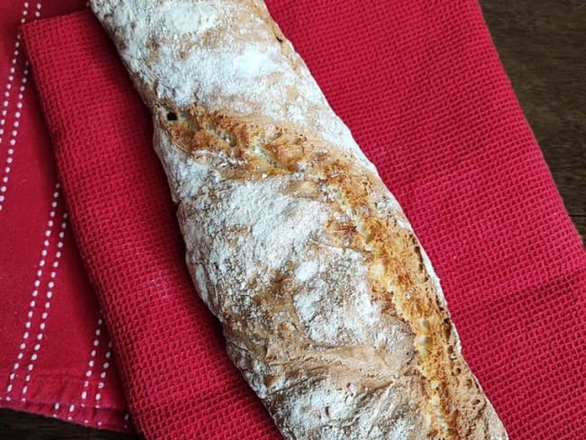 Baguette rustique sans pétrissage, facile 