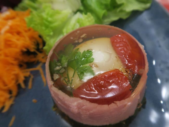 Oeuf mollet en gelée (aspic)