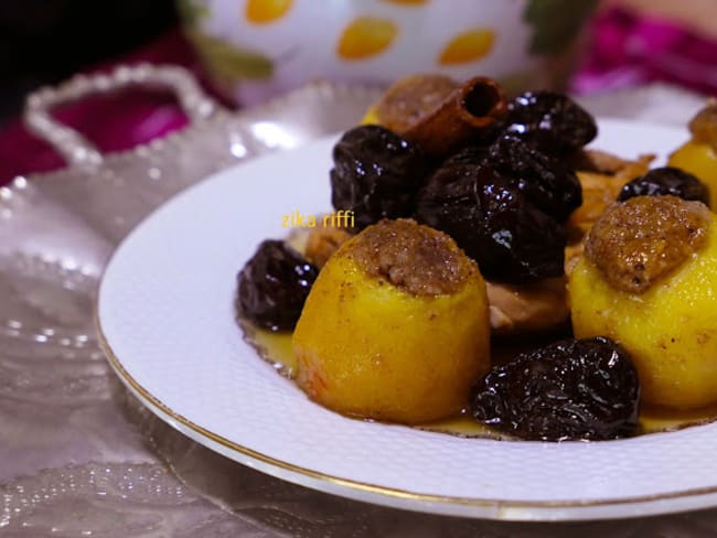 Tajine sucré salé aux pommes et au veau