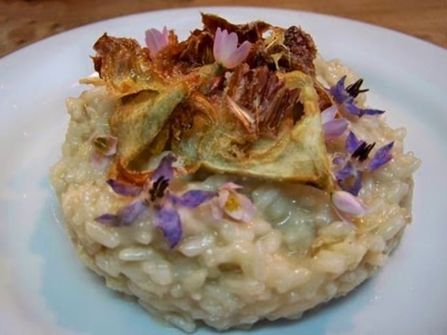 Risotto végétarien aux artichauts poivrades d'après le Chef Paolo Sari