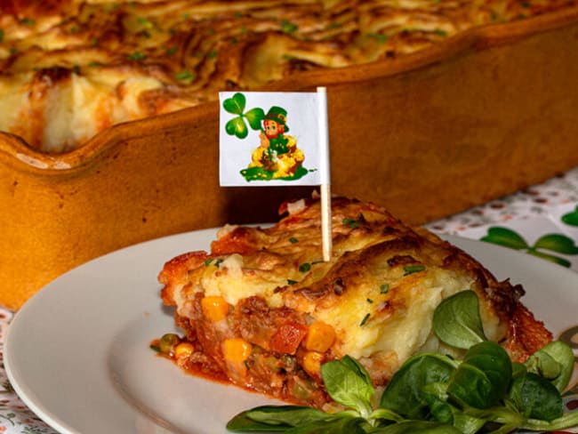 Le shepperd's pie, parmentier au bœuf et légumes irlandais