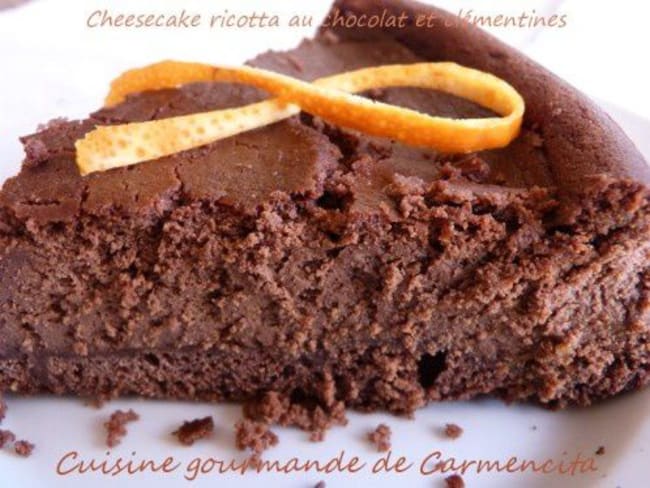 Cheesecake au chocolat et clémentines