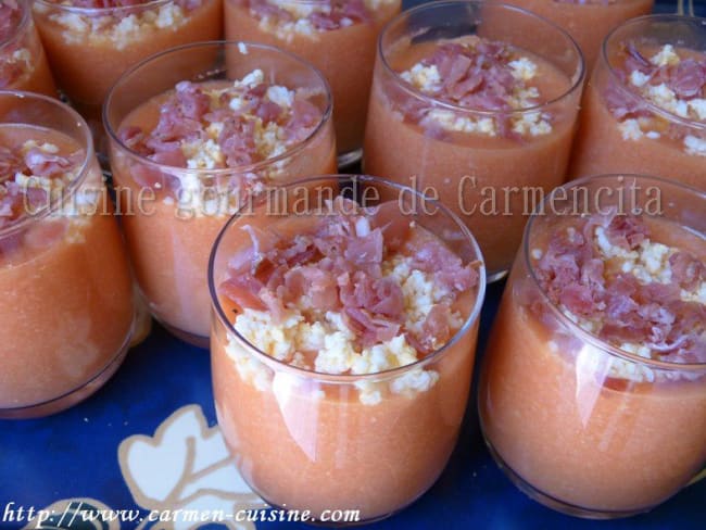 Salmorejo andalou et jambon serrano