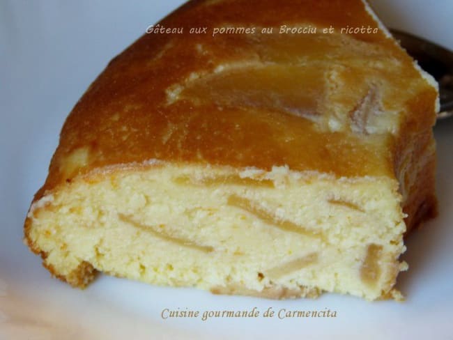 Gâteau gourmand aux pommes au brocciu et ricotta