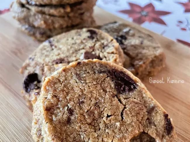 Biscuits sablés au café et chocolat