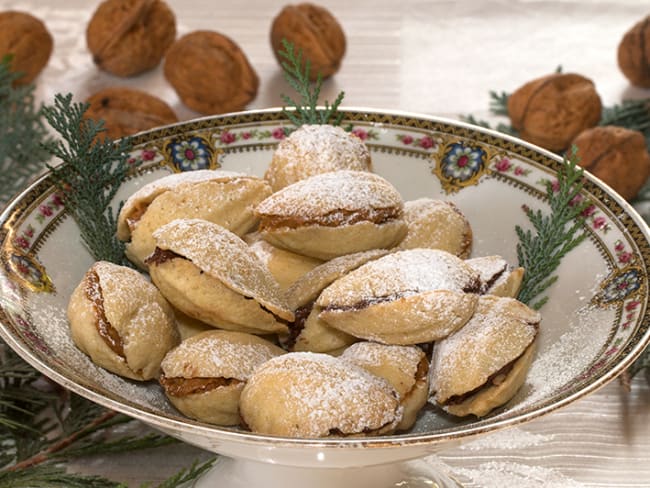 Sablés noix fourrés au chocolat pour tea time