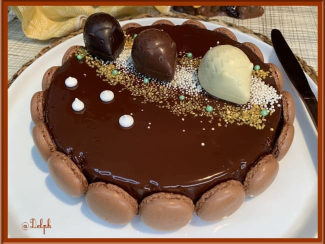 Gâteau beurre de cacahuètes et pépites de chocolat, pour Pâques