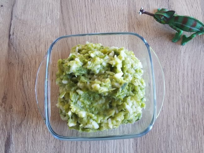 Risotto aux poireaux : petit pot pour bébé de 12 mois