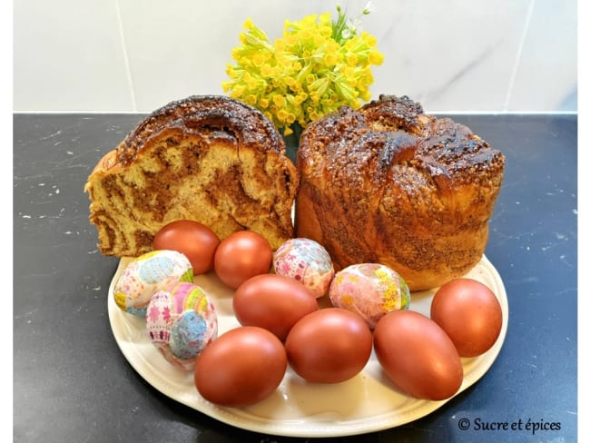 Brioche Kranz aux noix