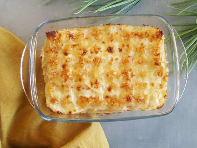 Gratin de ravioles au chou-fleur