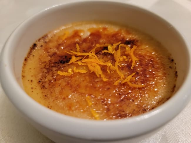 Crème brulée à la liqueur triple sec