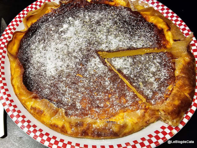 Tarte rapide à base de feuilles de brick à la ricotta et au fromage blanc