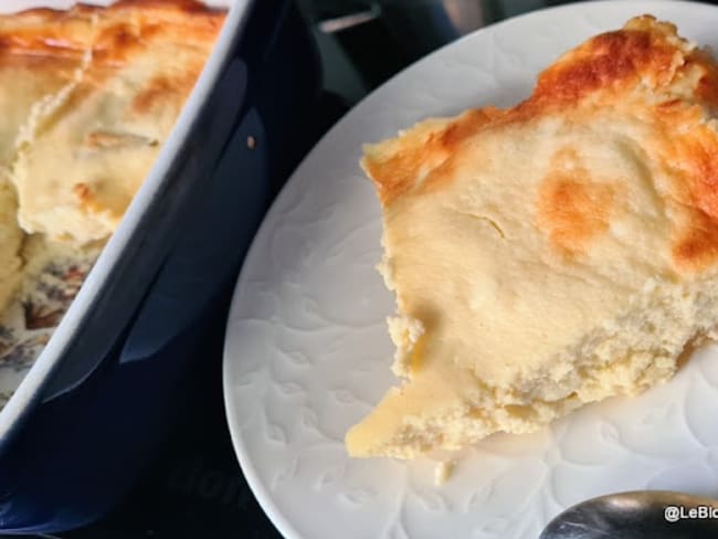 Gâteau aux pommes et fromage de chèvre frais