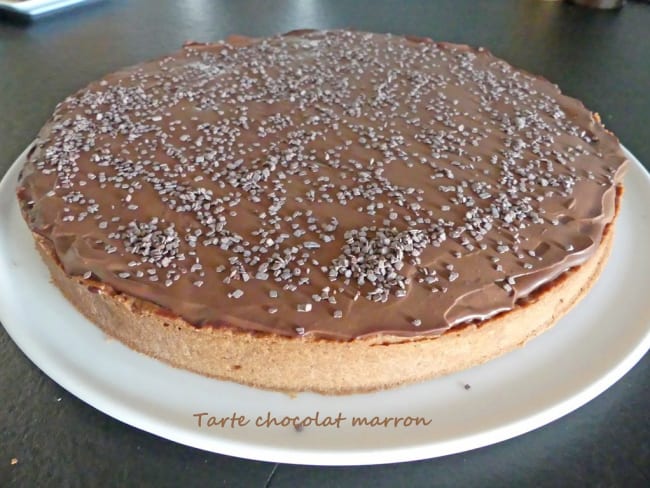 Tarte chocolat et mousse de marron