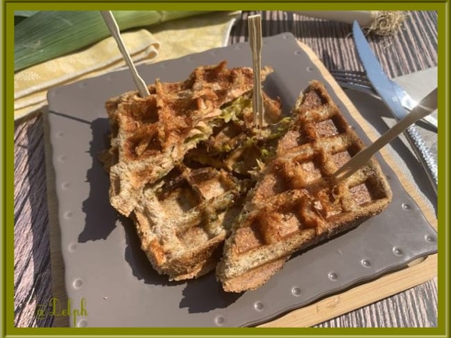 Croque saumon fumé au poireau