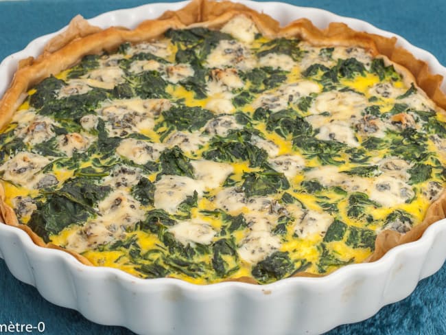 Tarte salée feuilletée aux épinards et à la fourme d’Ambert - Recette