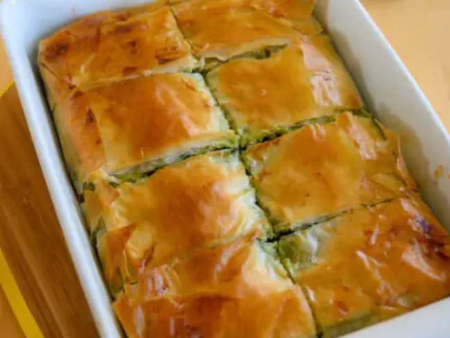 Spanakopita : une tourte grecque aux épinards et pâte filo