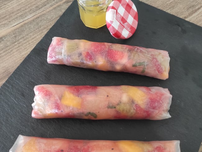 Rouleau de printemps "tutti frutti" frais, vitaminé et healthy