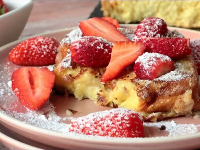 Brioche perdue aux fraises d'après le Chef Marc Meneau