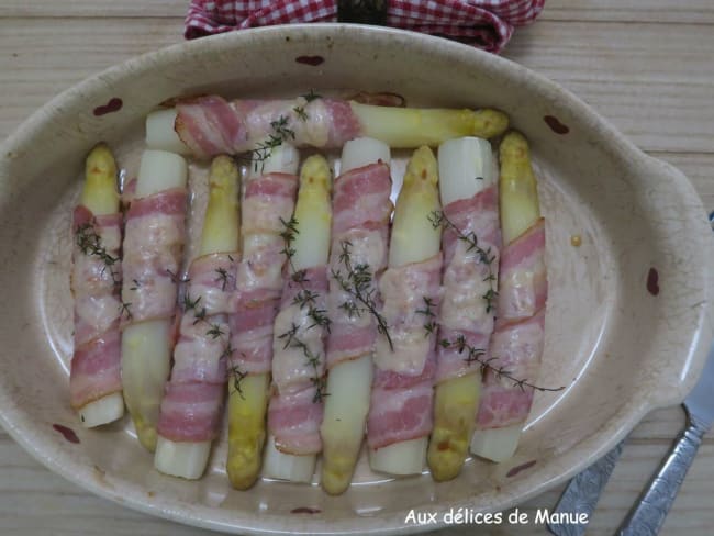 Asperges enlardées au parmesan et thym