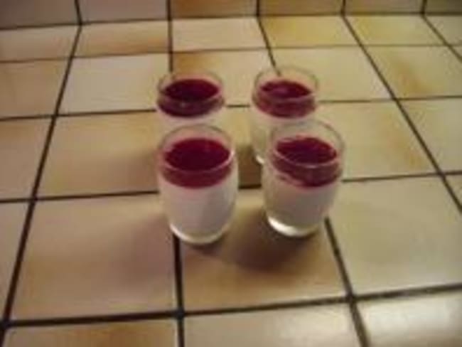 Panacotta au Coulis de Cassis