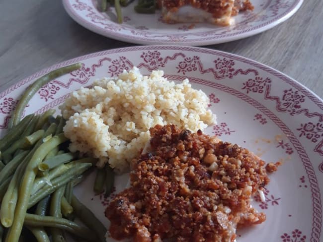 Filets de colin en croûte de chorizo et Wasa