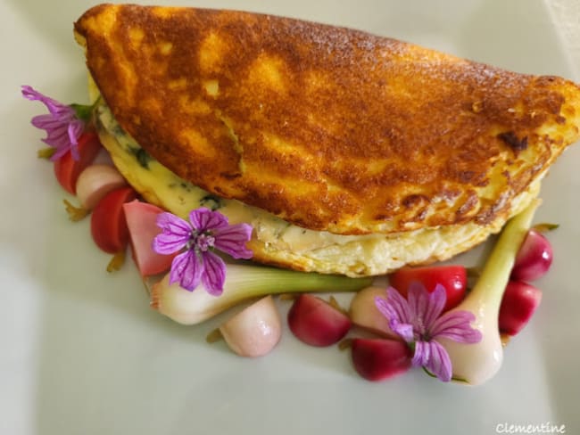 Omelette soufflée à la Fourme d'Ambert de Troisgros