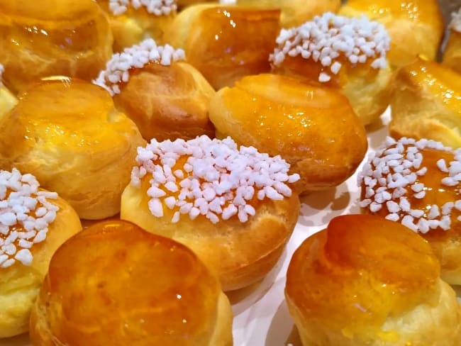 Petits choux croustillants caramel vanille