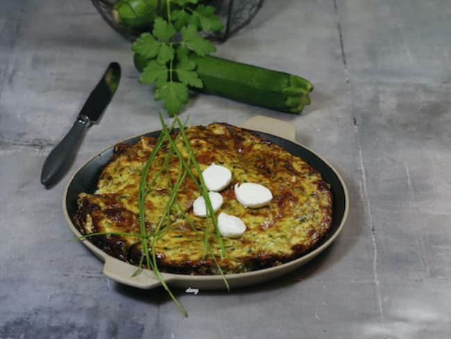 Gratin de courgettes aux 3 fromages et aux herbes