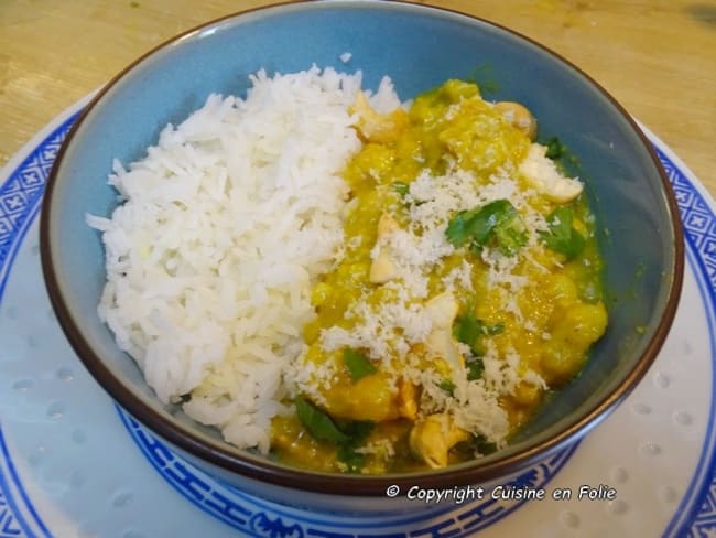 Curry végétarien au chou fleur à l'indienne et son riz Basmati