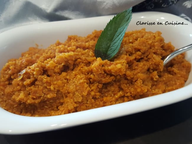 Lentilles corail et quinoa au curry au Thermomix