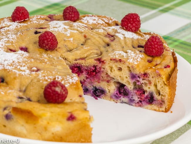 Gâteau fromager à la ricotta et aux framboises