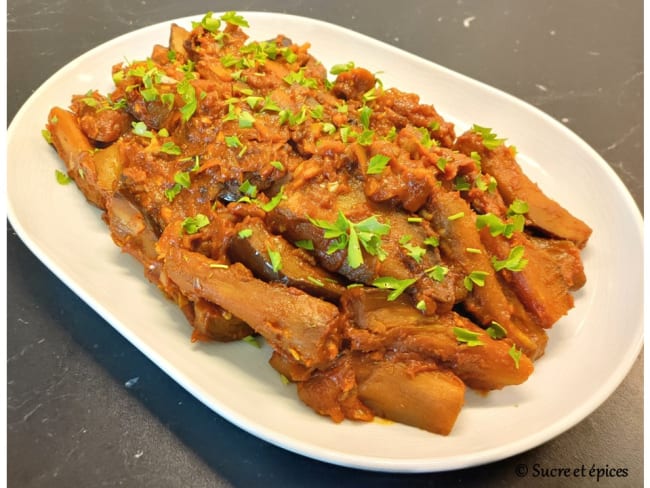 Aubergines en sauce tomates