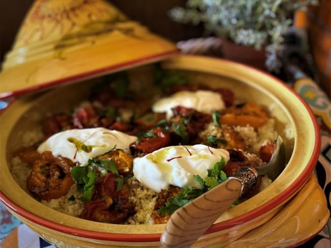 Couscous aux tomates séchées au four