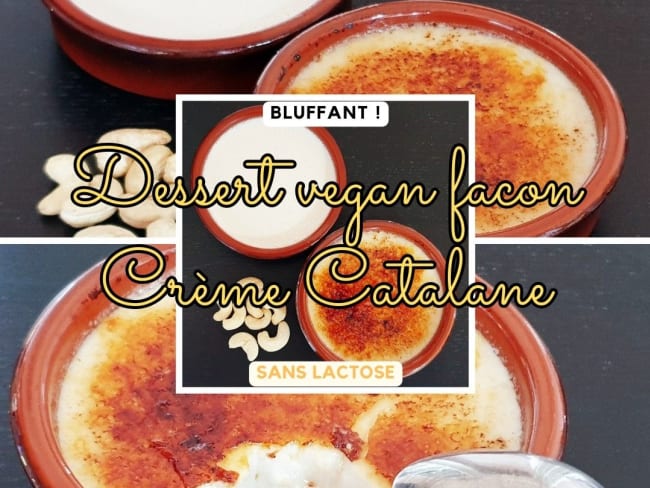 Dessert vegan façon crème catalane