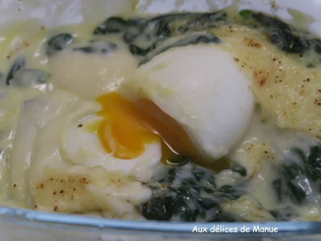 Oeufs mollets florentine d'après Philippe Etchebest