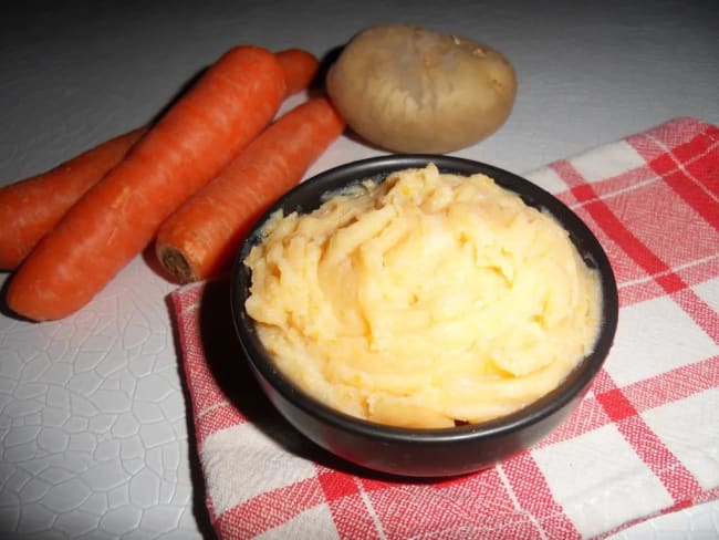 Purée de carottes tout simple, au lait de coco