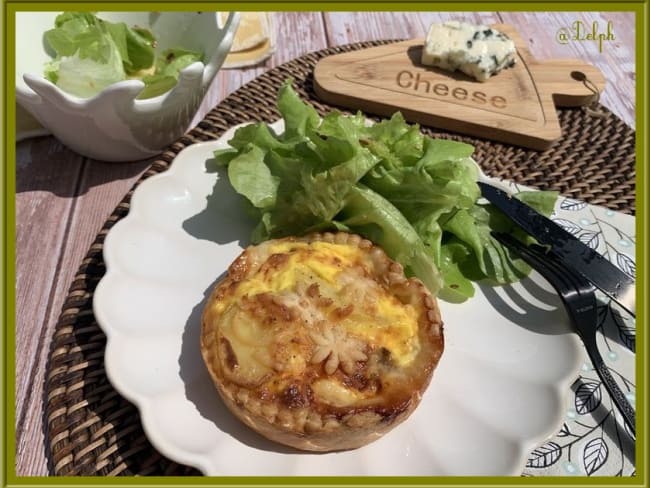 Tartelettes de pommes de terre au roquefort et emmental