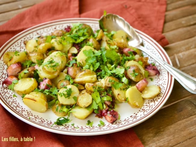 Poulpe et pommes de terre sautés à la plancha