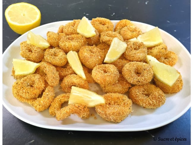 Anneaux de calamars croustillants au four