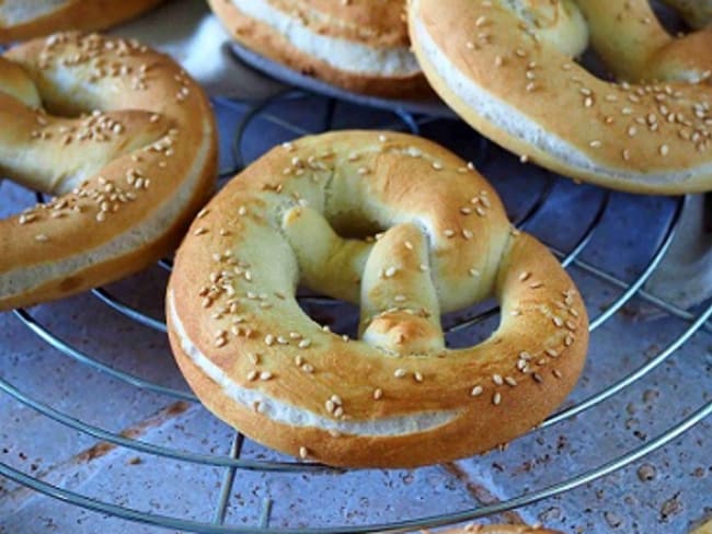 Bretzels au Sésame sur poolish