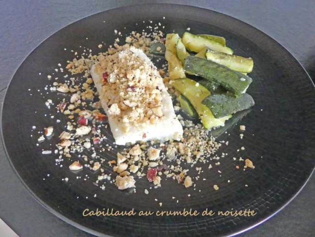 Cabillaud au crumble de noisette