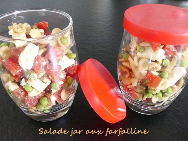 Salade jar aux pâtes farfalline