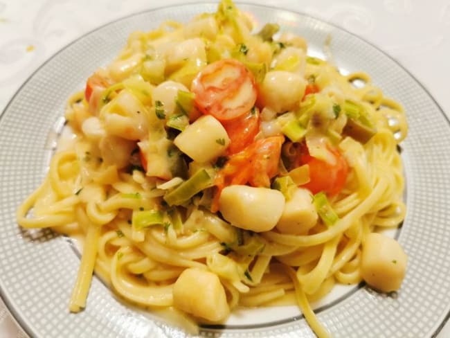 Linguine aux pétoncles de baies