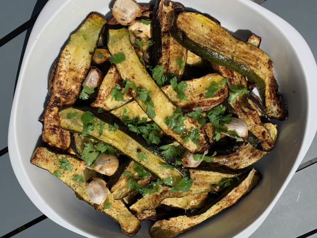 Courgettes et aubergines rôties au four