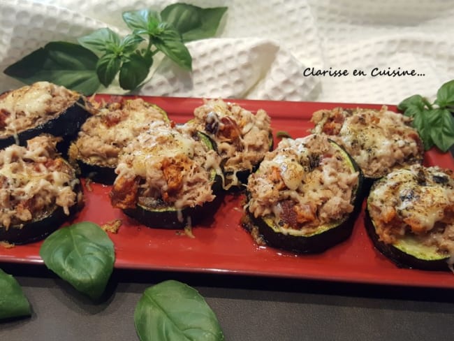 Galets de courgettes au thon et chorizo