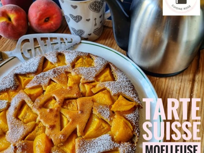 Tarte suisse moelleuse aux pêches