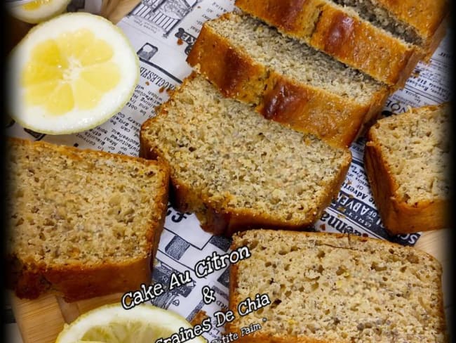 Cake acidulé au citron et graines de chia