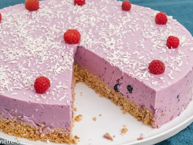 Cheesecake sans cuisson au cassis